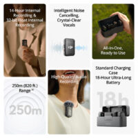 DJI Mic 2 2-Person Compact Digital Wireless Microp…e SystemRecorder for Camera & Smartphone (2.4 GHz) - Image 5
