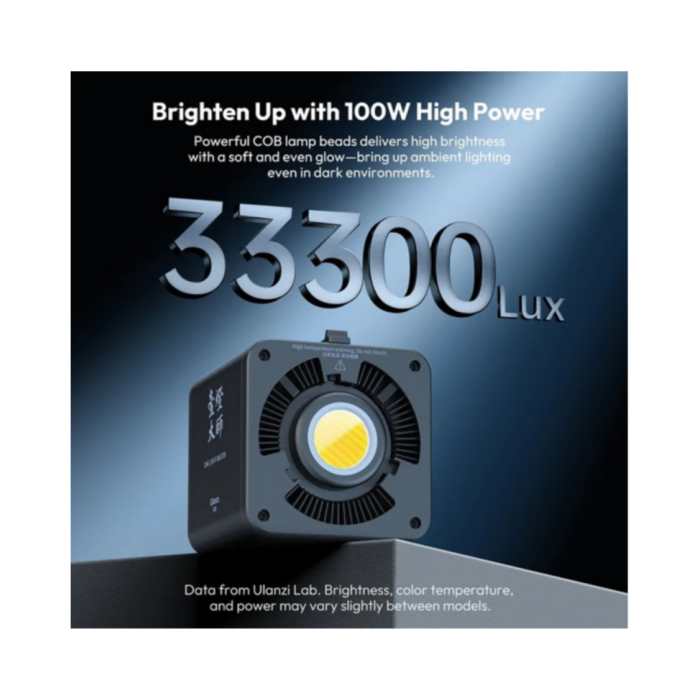 Ulanzi 100W COB Video Light with Built-In Battery Bi Color RGB - Image 3